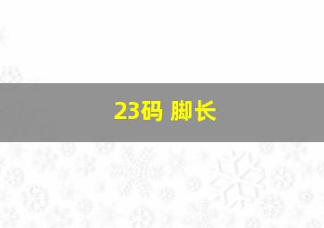 23码 脚长